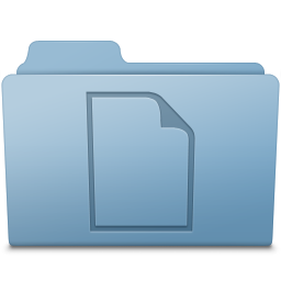 Documents Folder Blue Icon 256x256 png